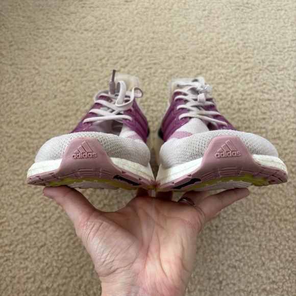 Adidas Women's Ultraboost 21 Lightweight Running Shoes - Lavender/White Size 11 - Picture 5 of 8